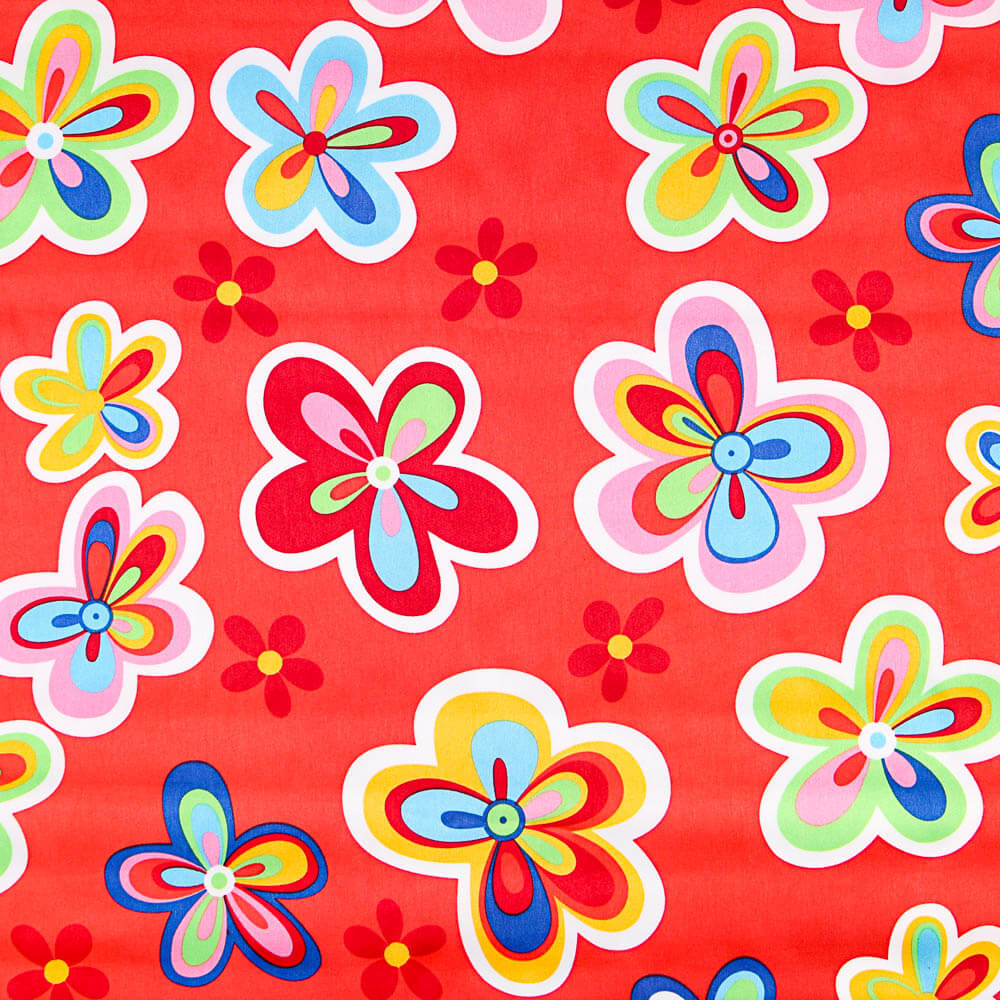 Satin Faschingsblume Hippie Rot - Ribes y Casals