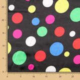 Satin Karneval Polka Dots Schwarz - Ribes y Casals
