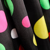Satin Karneval Polka Dots Schwarz - Ribes y Casals
