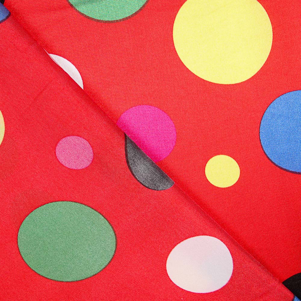 Satin Karneval Polka Dots Rot - Ribes y Casals