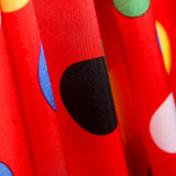 Satin Karneval Polka Dots Rot - Ribes y Casals