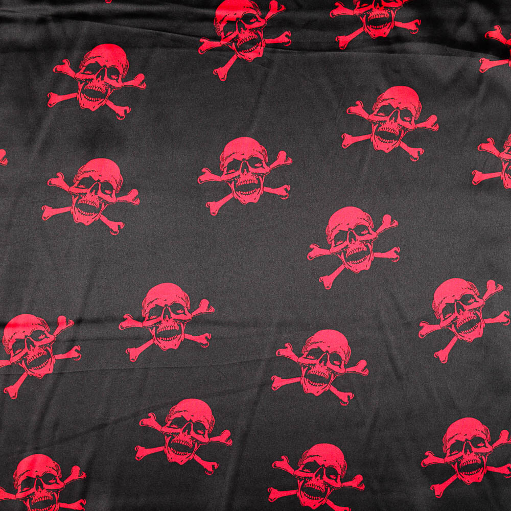 Roter Piratensatin für den Karneval - Ribes y Casals