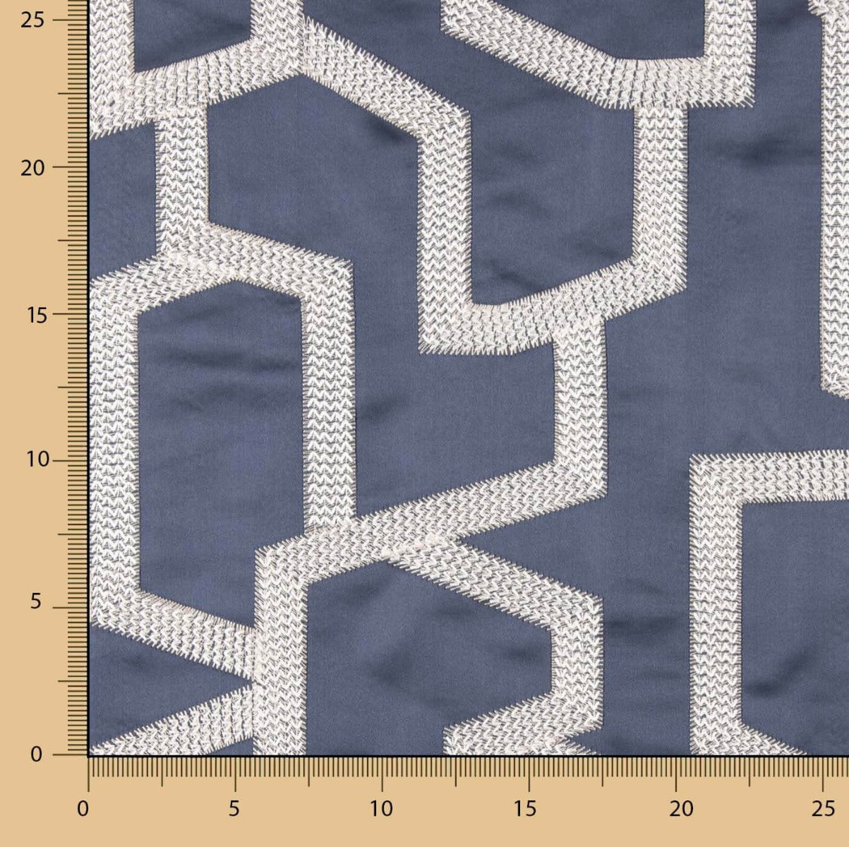 Satin Polyester Stickerei Marine - Ribes y Casals