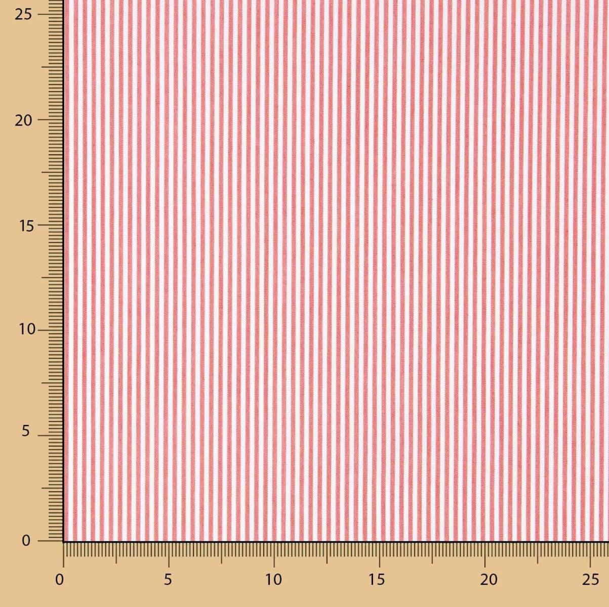 Roter Vichy-Streifen Mini - Ribes y Casals