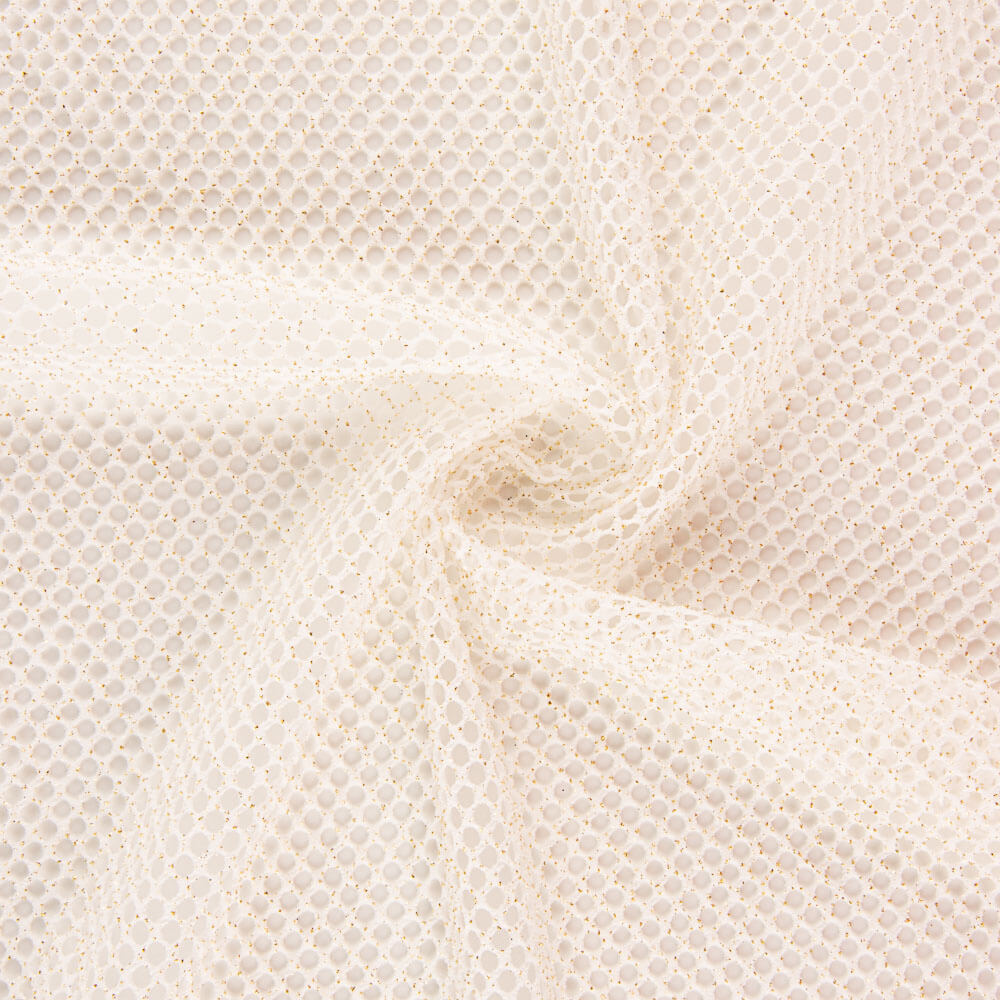Glitter White Openwork Netting - Ribes y Casals