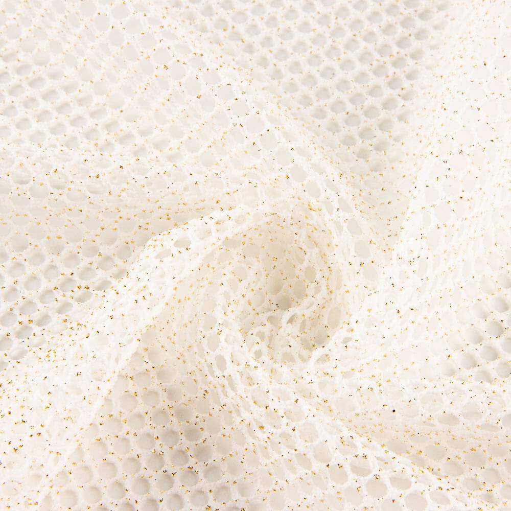 Glitter White Openwork Netting - Ribes y Casals