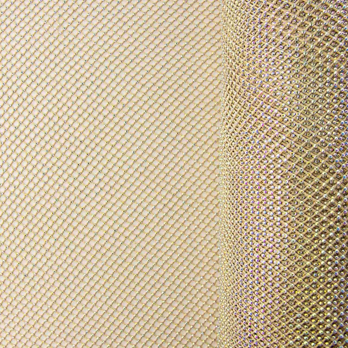 Restposten Netz mit Strasssteinen in Nude – verschiedene Maße x Breite 135 cm - Ribes y Casals