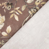 Canvas im Leinenstoff-Look „Romantischer Garten“ in Malve und Taupe - Ribes y Casals