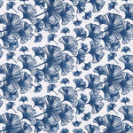 Bedrucktes Bettlaken Ginkgo Biloba Blau - Ribes y Casals