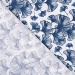 Bedrucktes Bettlaken Ginkgo Biloba Blau - Ribes y Casals