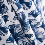 Bedrucktes Bettlaken Ginkgo Biloba Blau - Ribes y Casals