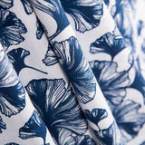 Bedrucktes Bettlaken Ginkgo Biloba Blau - Ribes y Casals