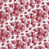 Bedrucktes Bettlaken Ginkgo Biloba Granat - Ribes y Casals