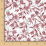 Remnant Tropical Maroon Print Bettlaken 135 x 290 cm - Ribes y Casals