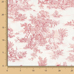Toile de Jouy-Blatt Maroon - Ribes y Casals