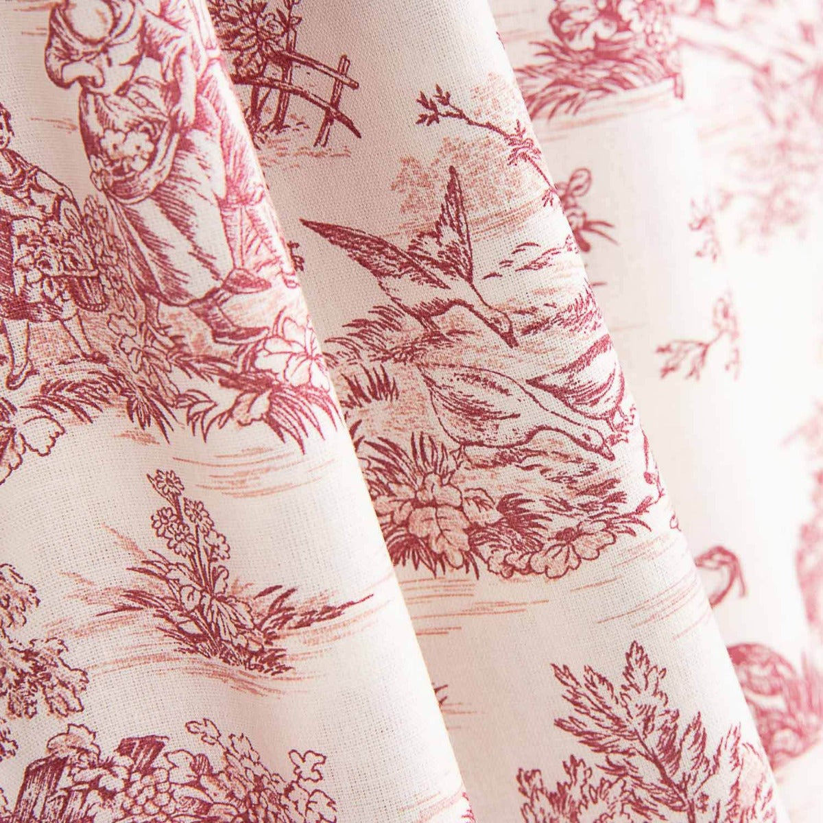 Toile de Jouy-Blatt Maroon - Ribes y Casals