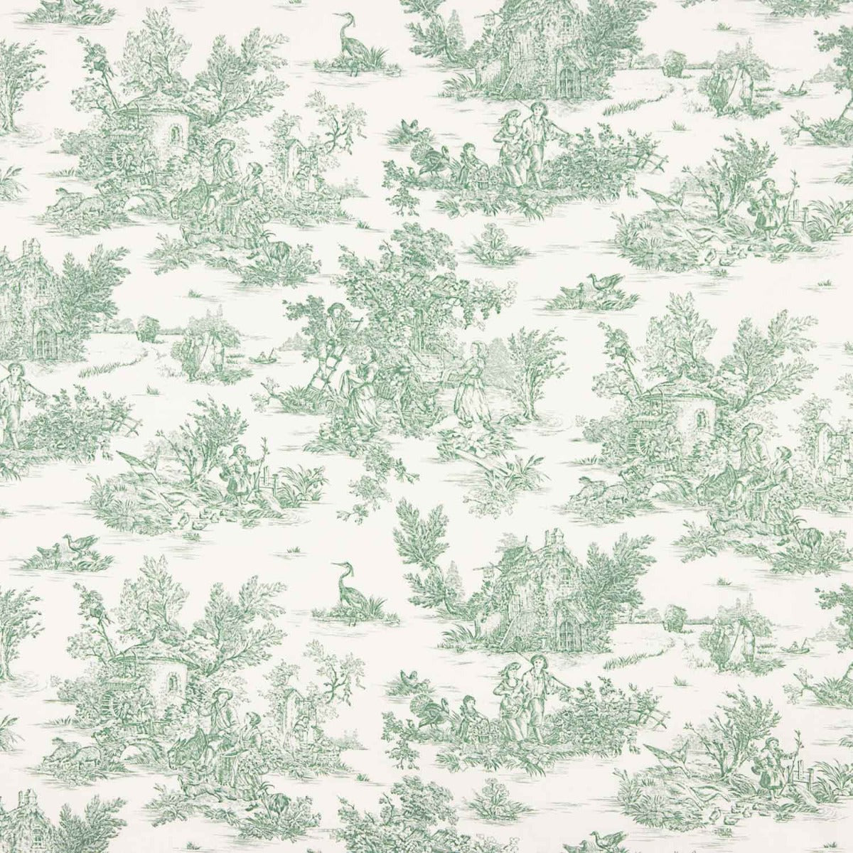 Toile de Jouy Blatt Grün - Ribes y Casals