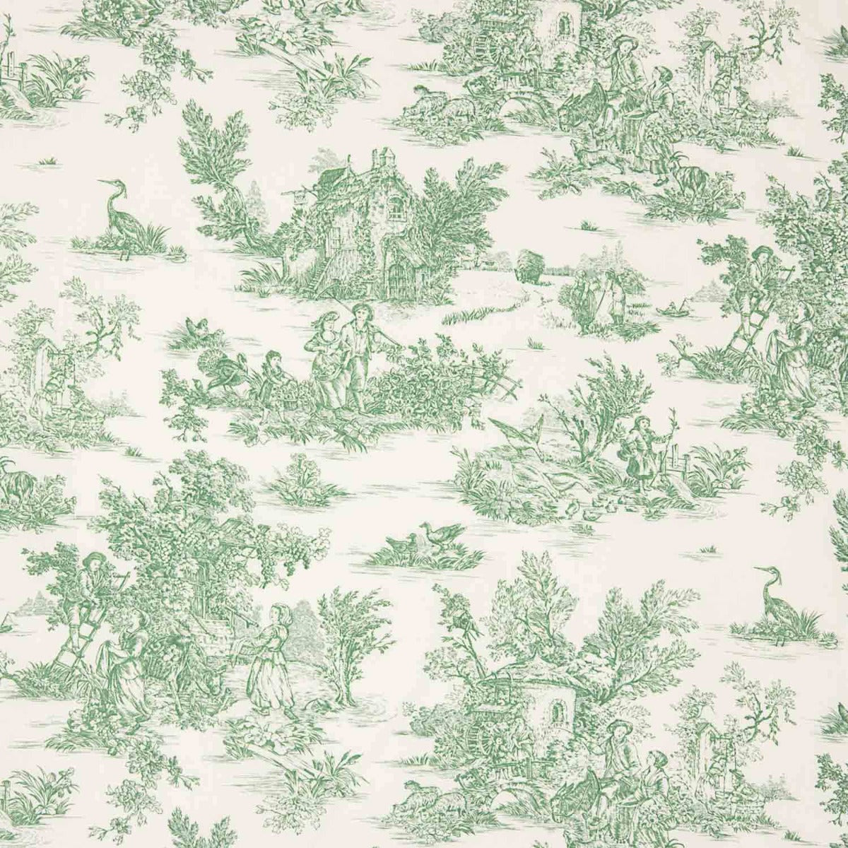 Toile de Jouy Blatt Grün - Ribes y Casals