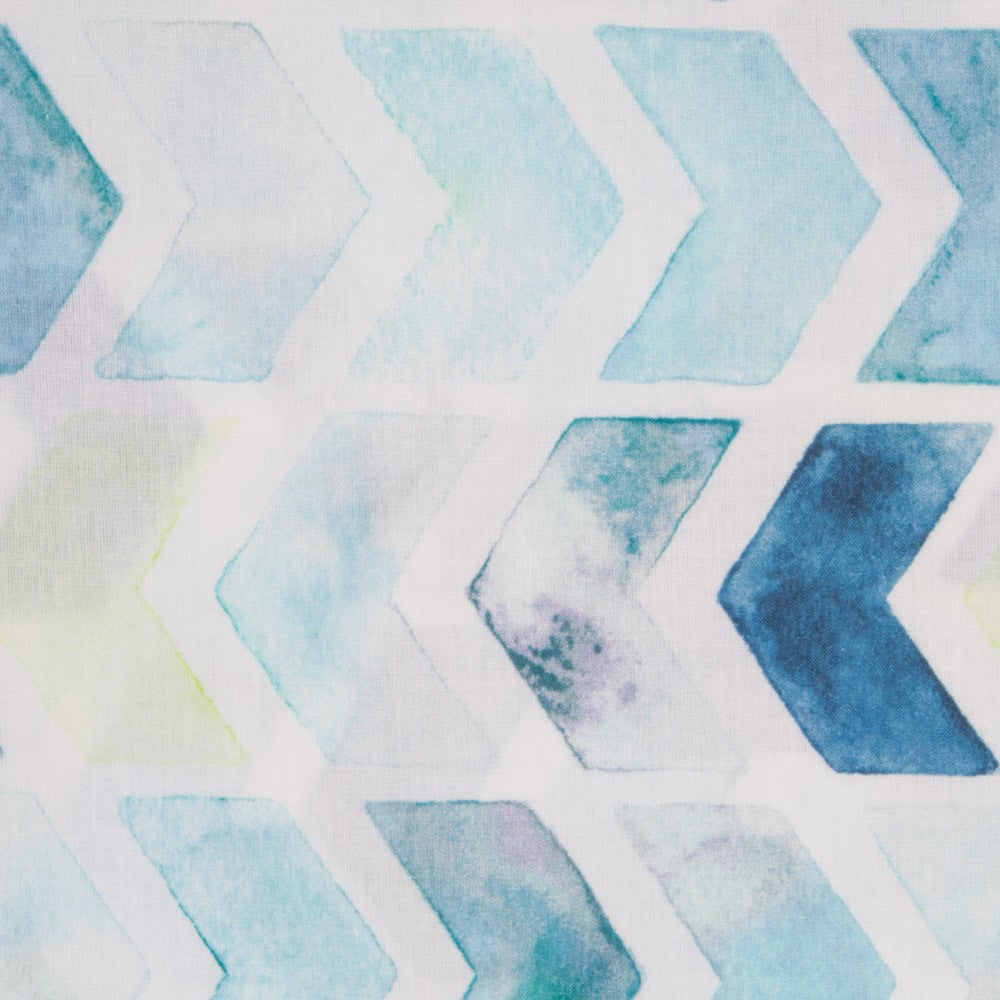 Zigzag Print Bettlaken Blau - Ribes y Casals
