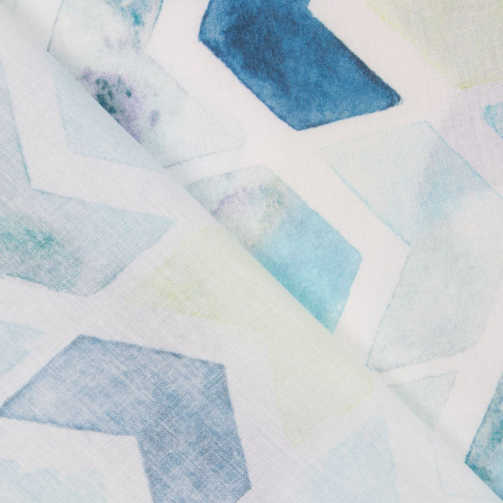 Zigzag Print Bettlaken Blau - Ribes y Casals