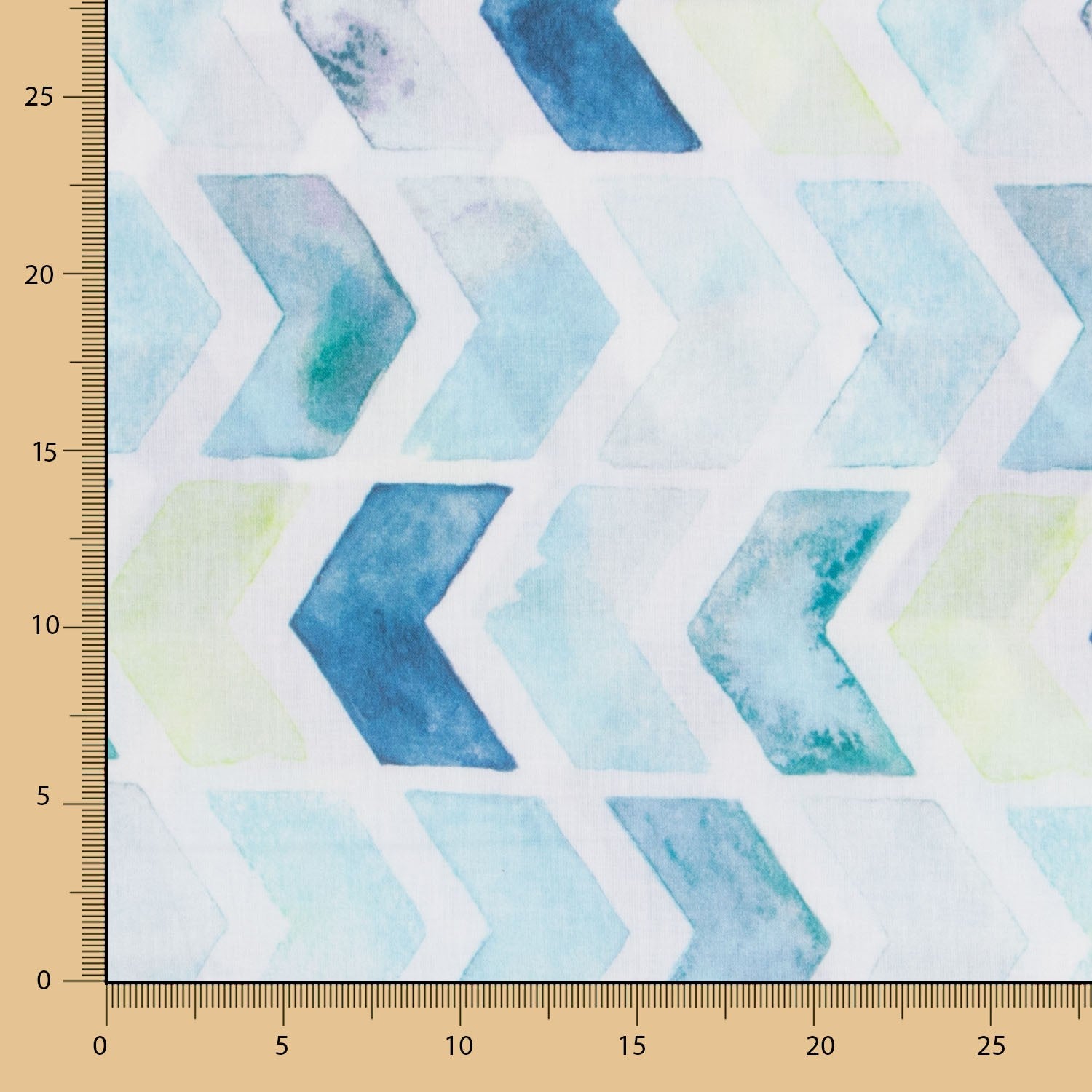 Zigzag Print Bettlaken Blau - Ribes y Casals