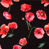 Twill Bielastic Schwarzer Mohn - Ribes y Casals