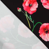 Twill Bielastic Schwarzer Mohn - Ribes y Casals