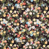 Twill Bielástica Claveles Schwarz - Ribes y Casals
