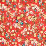 Twill Bielástica Claveles Rot - Ribes y Casals