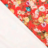 Twill Bielástica Claveles Rot - Ribes y Casals
