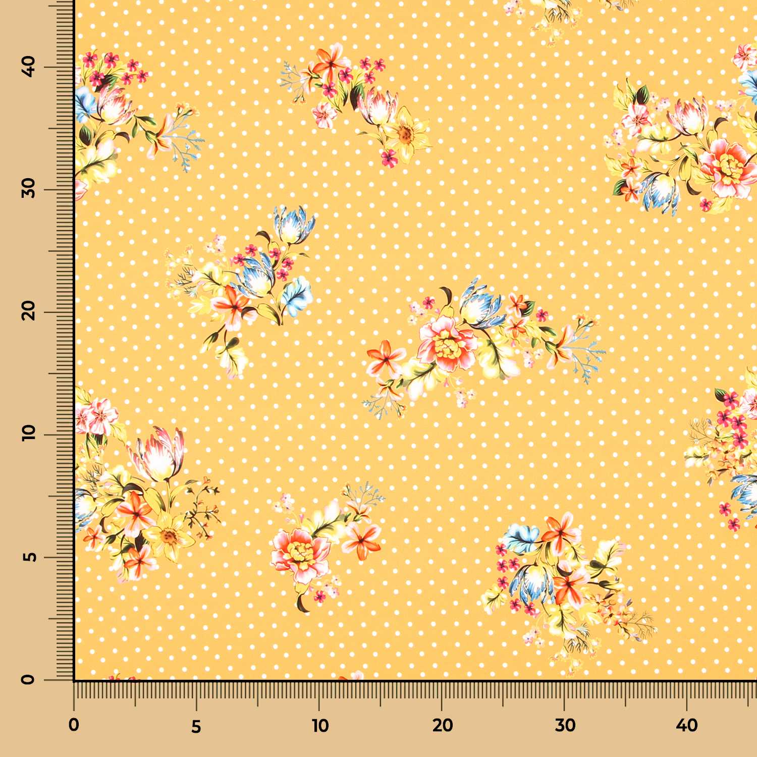 Twill Bielastic Floral Albero - Ribes y Casals