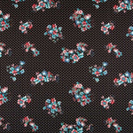 Twill Twill Floral Schwarz Bielastic - Ribes y Casals