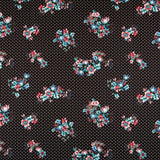 Twill Twill Floral Schwarz Bielastic - Ribes y Casals
