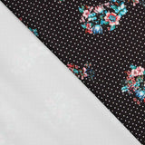 Twill Twill Floral Schwarz Bielastic - Ribes y Casals