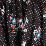 Twill Twill Floral Schwarz Bielastic - Ribes y Casals