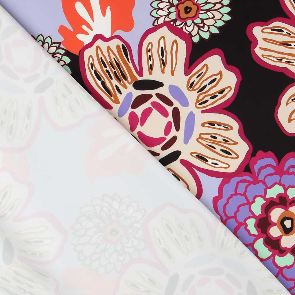 Twill Twill Floral Retro Flieder - Ribes y Casals