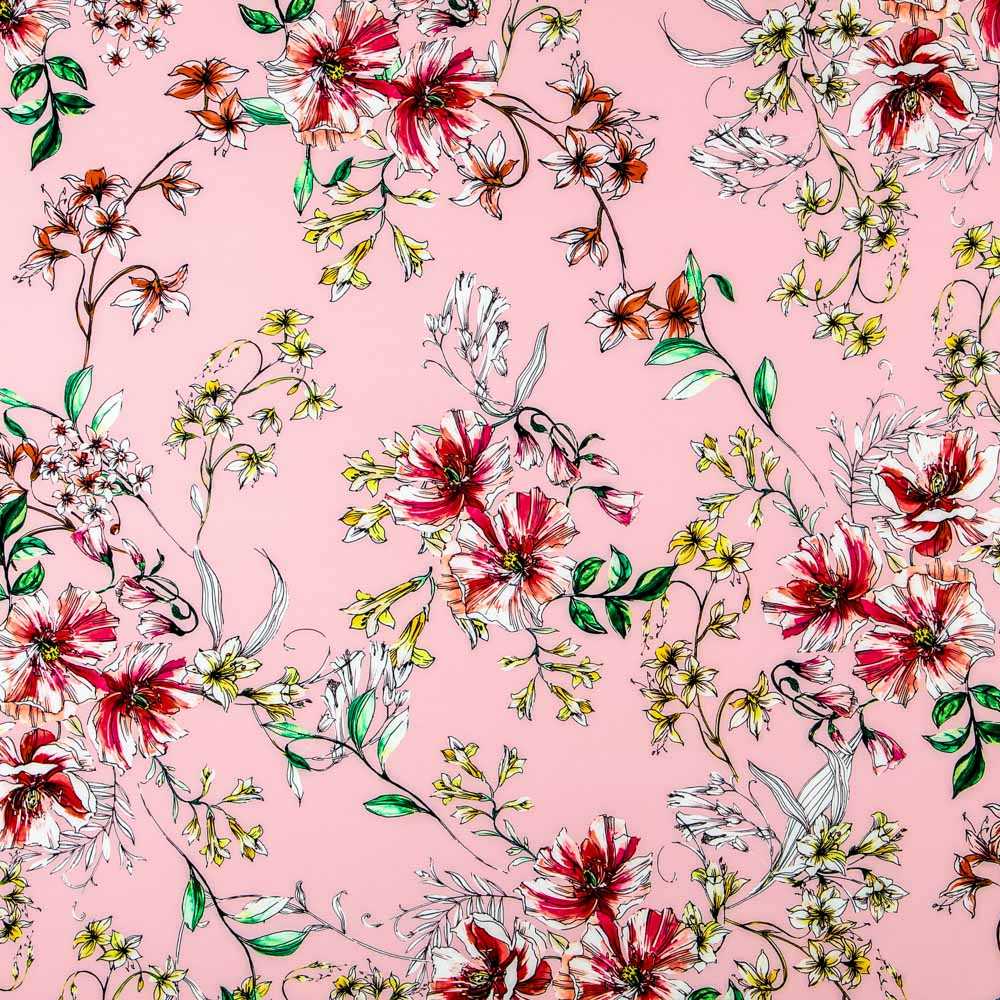 Hibiskus Rosa Twill Bielastic - Ribes y Casals
