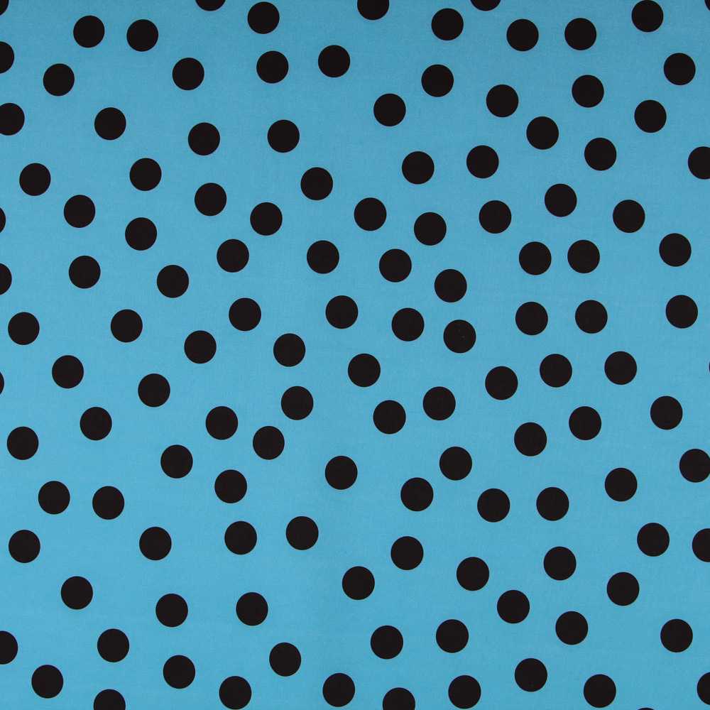 Twill Bielastic Aquamarin gepunktet - Ribes y Casals