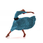 Twill Bielastic Aquamarin gepunktet - Ribes y Casals