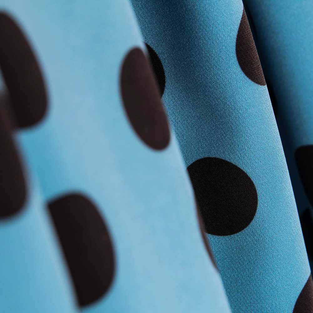 Twill Bielastic Aquamarin gepunktet - Ribes y Casals