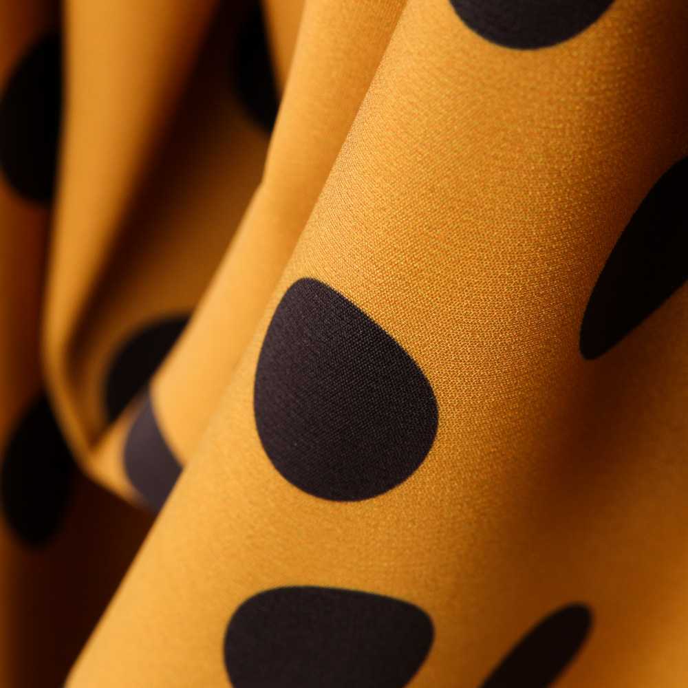 Twill Bielastic Golden Polka Dots 25mm - Ribes y Casals