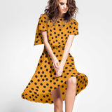 Twill Bielastic Golden Polka Dots 25mm - Ribes y Casals