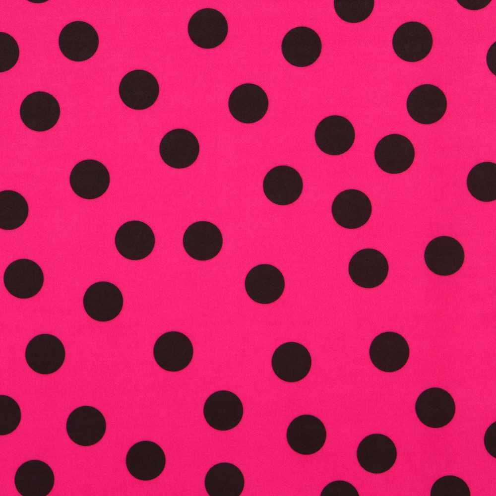Fuchsia Polka Dots Fielastic Twill 25mm - Ribes y Casals