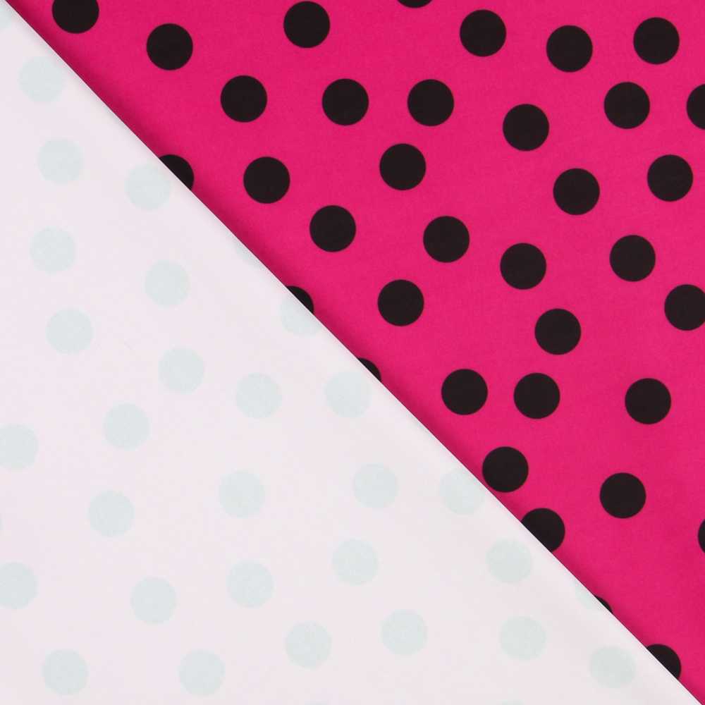 Fuchsia Polka Dots Fielastic Twill 25mm - Ribes y Casals