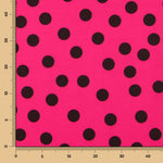 Fuchsia Polka Dots Fielastic Twill 25mm - Ribes y Casals