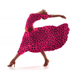 Fuchsia Polka Dots Fielastic Twill 25mm - Ribes y Casals