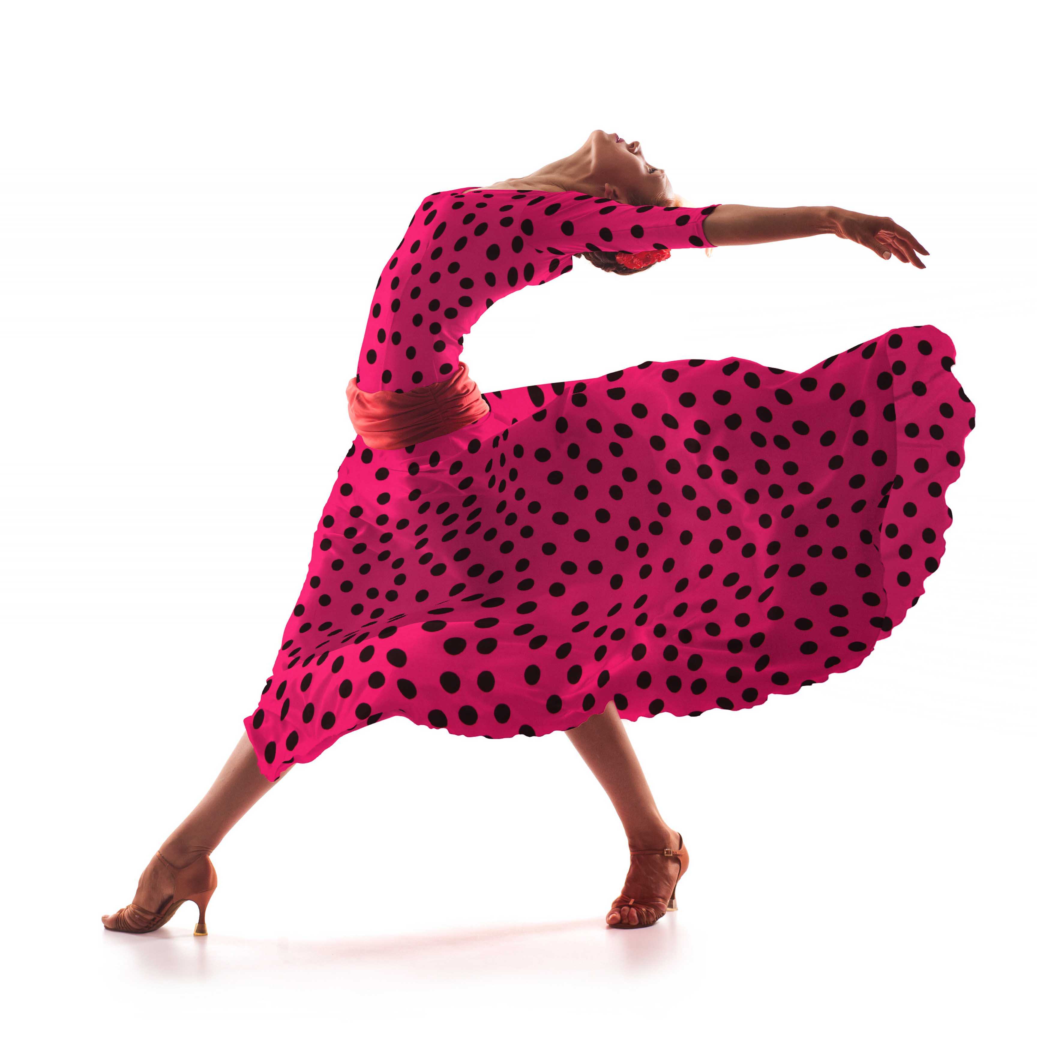 Fuchsia Polka Dots Fielastic Twill 25mm - Ribes y Casals