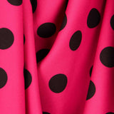 Fuchsia Polka Dots Fielastic Twill 25mm - Ribes y Casals