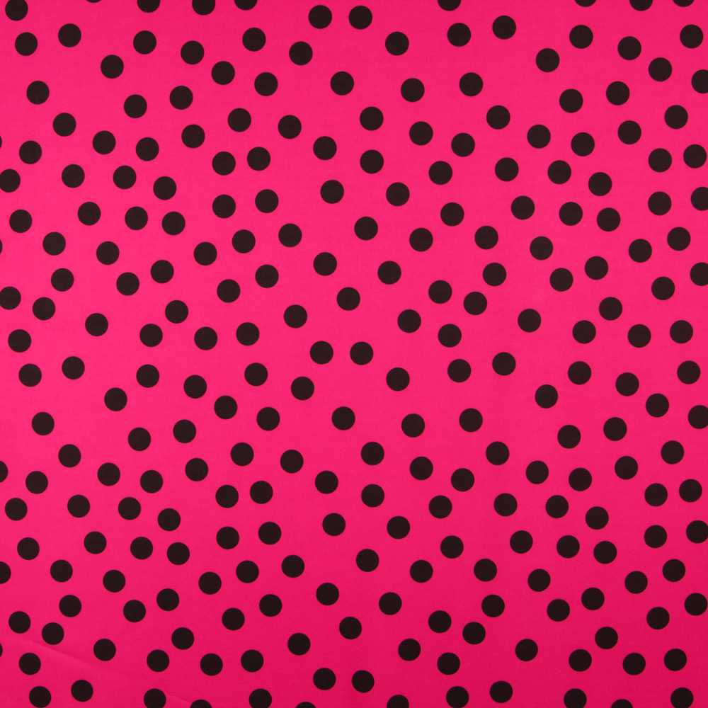 Fuchsia Polka Dots Fielastic Twill 25mm - Ribes y Casals