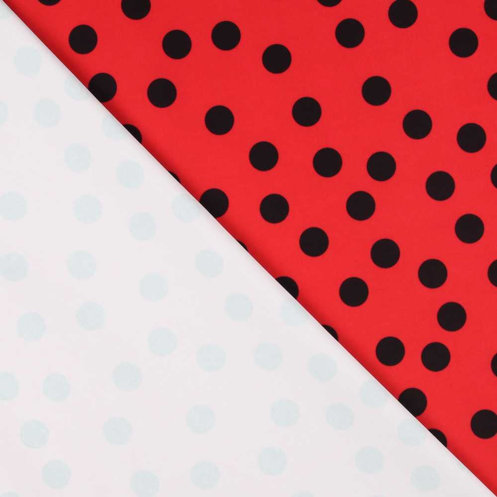 Twill Bielastic Polka Dots Rot 25mm - Ribes y Casals
